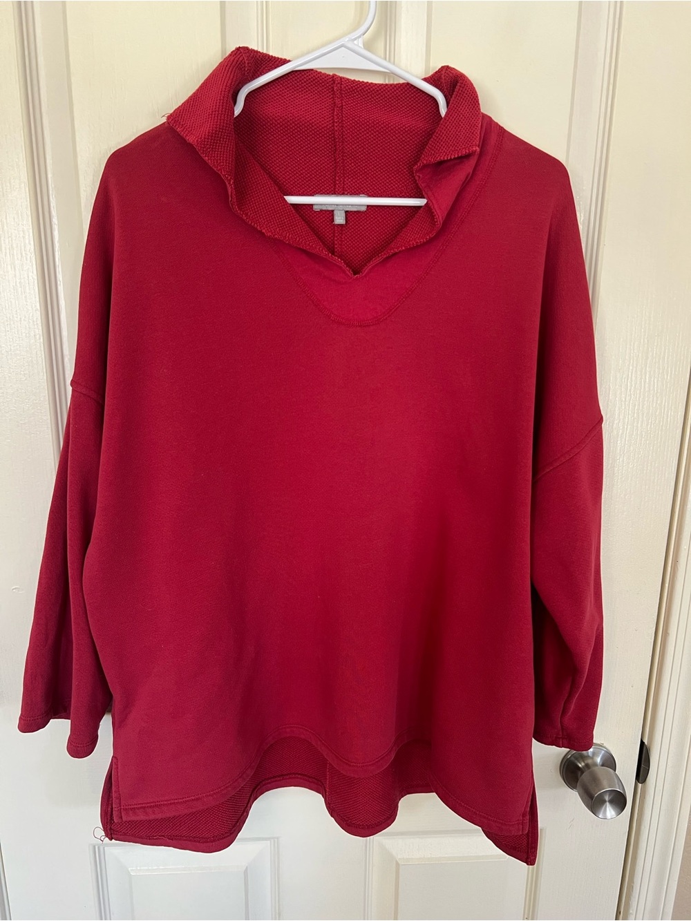 Habitat Clothes to Live In Berry Red Oversized Cowl Neck Pullover L